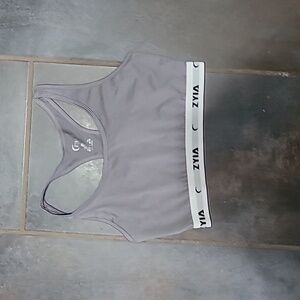 NWOT Zyia Women's Gray Racerback Comfort Sports Bra Size XS